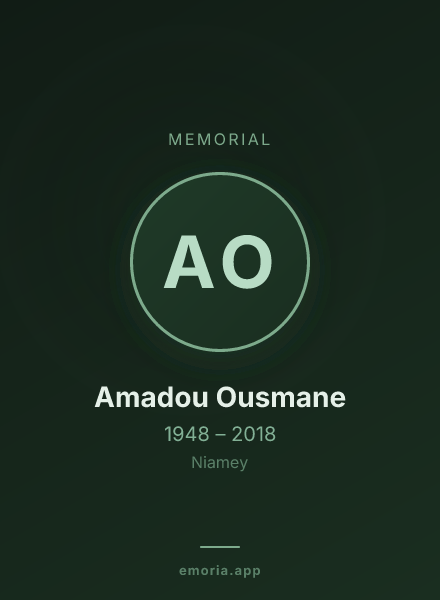 Memorial portrait of Amadou Ousmane