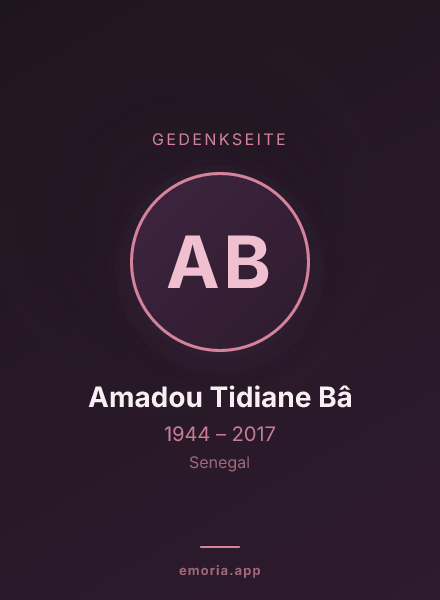 Gedenkportrait von Amadou Tidiane Bâ