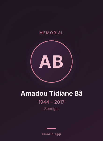 Memorial portrait of Amadou Tidiane Bâ