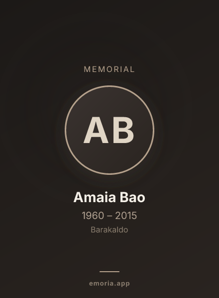 Memorial portrait of Amaia Bao