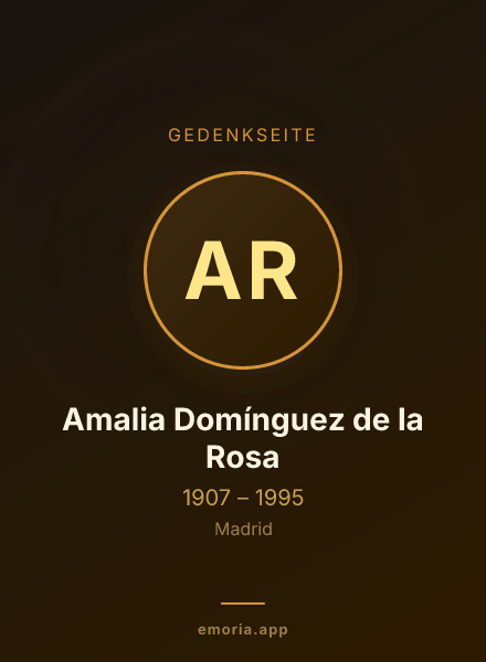 Gedenkportrait von Amalia Domínguez de la Rosa