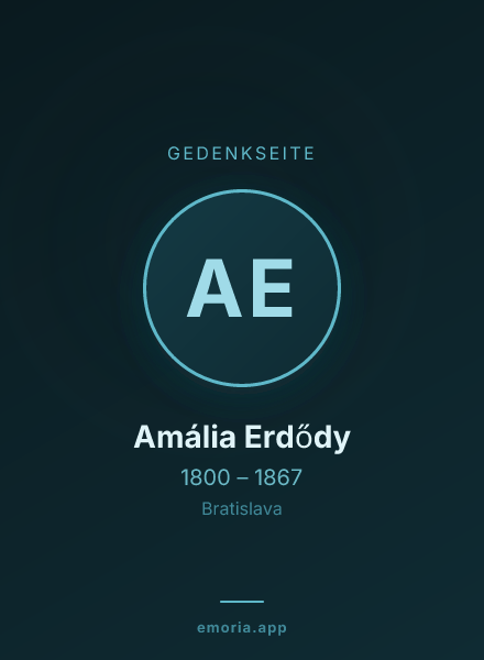 Gedenkportrait von Amália Erdődy