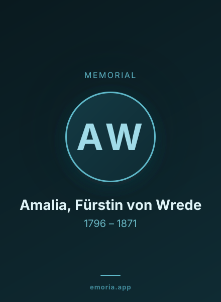 Memorial portrait of Amalia, Fürstin von Wrede
