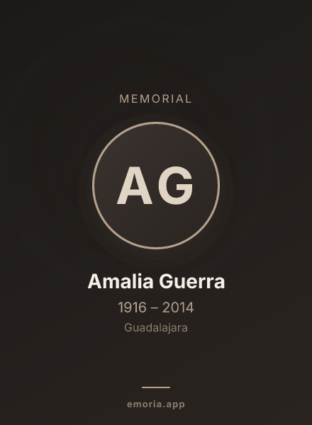 Memorial portrait of Amalia Guerra