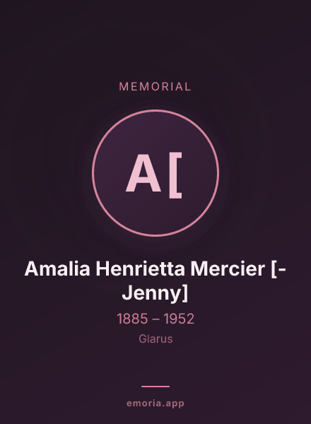 Memorial portrait of Amalia Henrietta Mercier [-Jenny]
