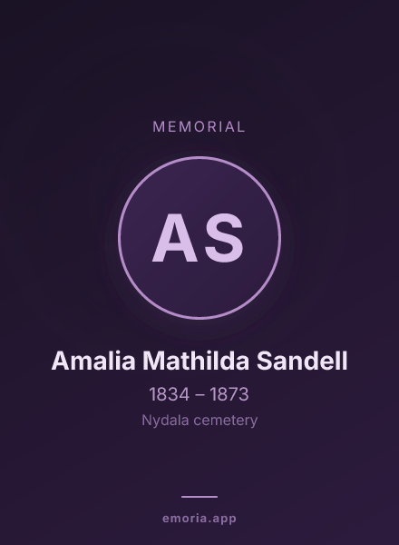 Memorial portrait of Amalia Mathilda Sandell