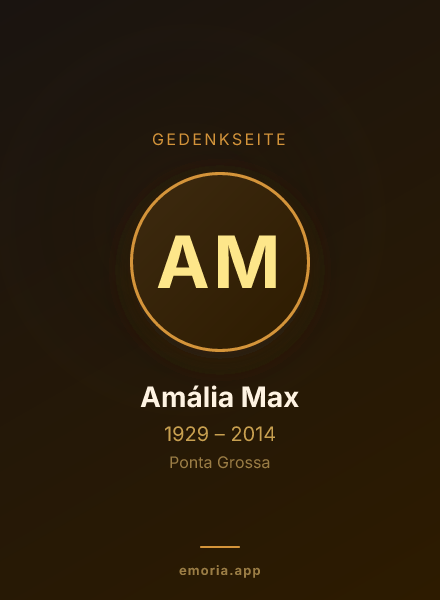Gedenkportrait von Amália Max