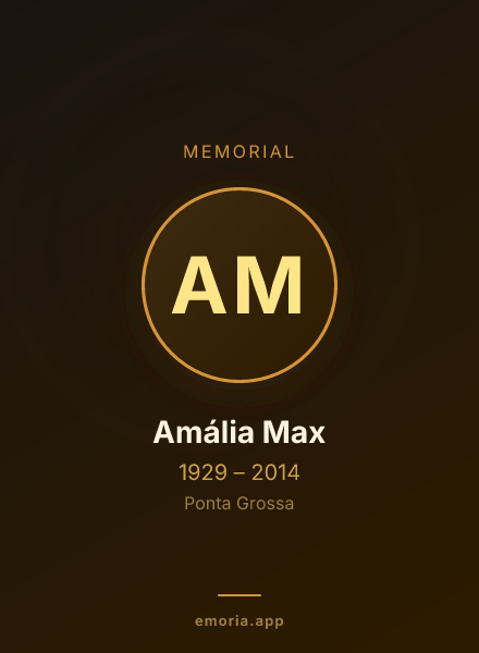 Memorial portrait of Amália Max
