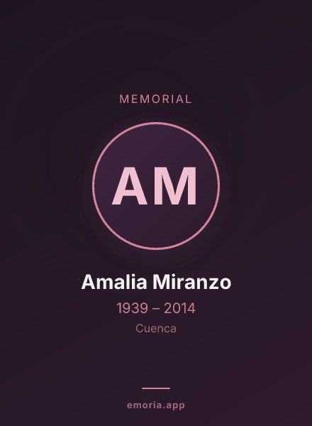 Memorial portrait of Amalia Miranzo