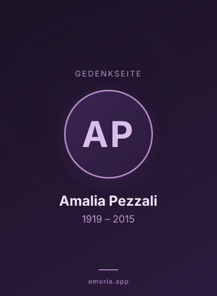 Gedenkportrait von Amalia Pezzali