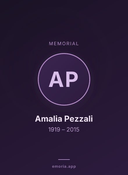Memorial portrait of Amalia Pezzali