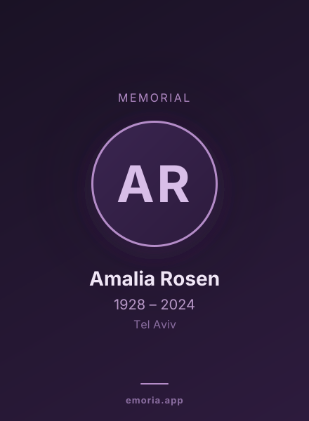 Memorial portrait of Amalia Rosen
