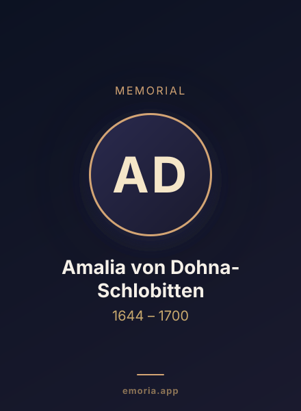 Memorial portrait of Amalia von Dohna-Schlobitten
