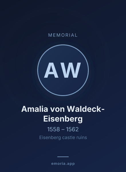 Memorial portrait of Amalia von Waldeck-Eisenberg