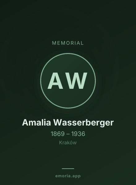 Memorial portrait of Amalia Wasserberger