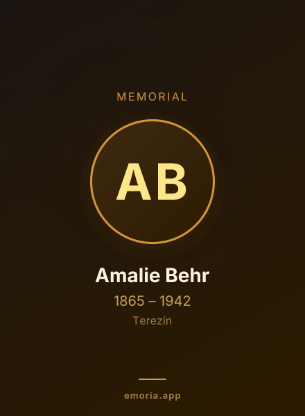Memorial portrait of Amalie Behr