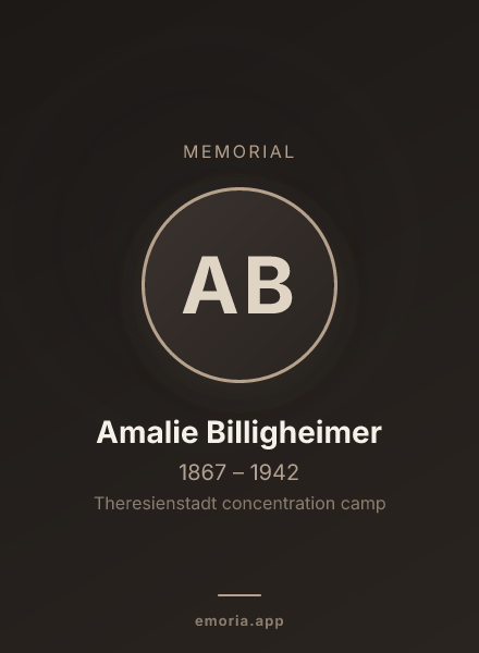 Memorial portrait of Amalie Billigheimer