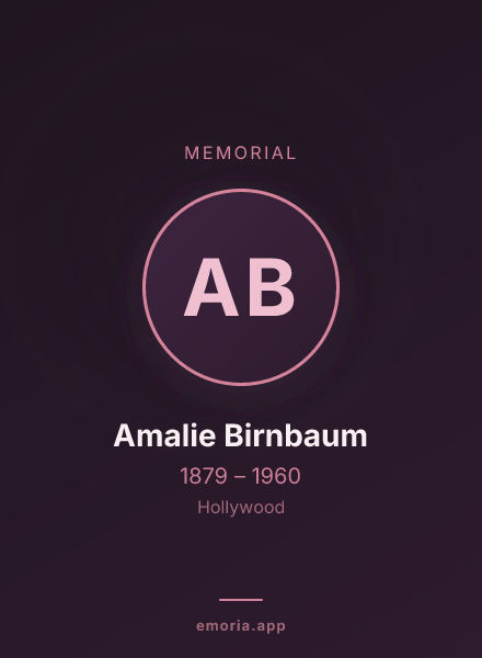 Memorial portrait of Amalie Birnbaum