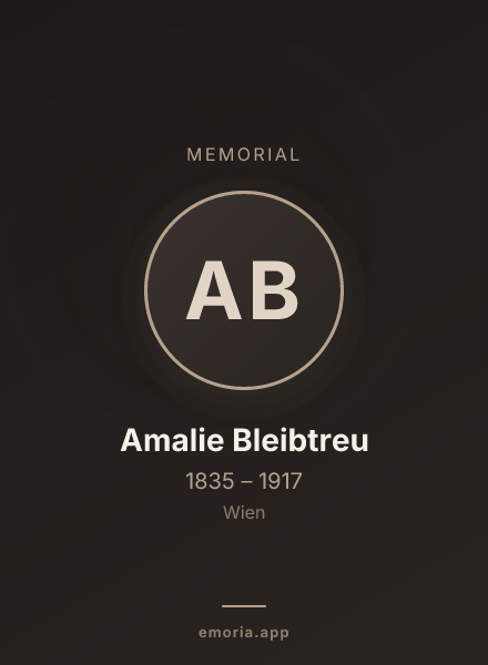 Memorial portrait of Amalie Bleibtreu