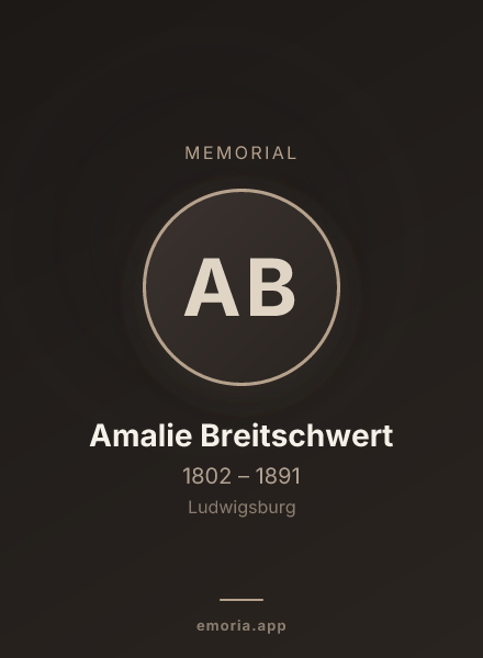 Memorial portrait of Amalie Breitschwert