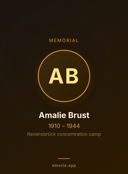 Memorial portrait of Amalie Brust