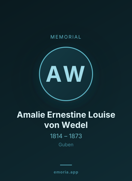 Memorial portrait of Amalie Ernestine Louise von Wedel