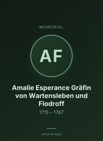 Memorial portrait of Amalie Esperance Gräfin von Wartensleben und Flodroff