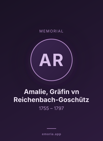 Memorial portrait of Amalie, Gräfin vn Reichenbach-Goschütz