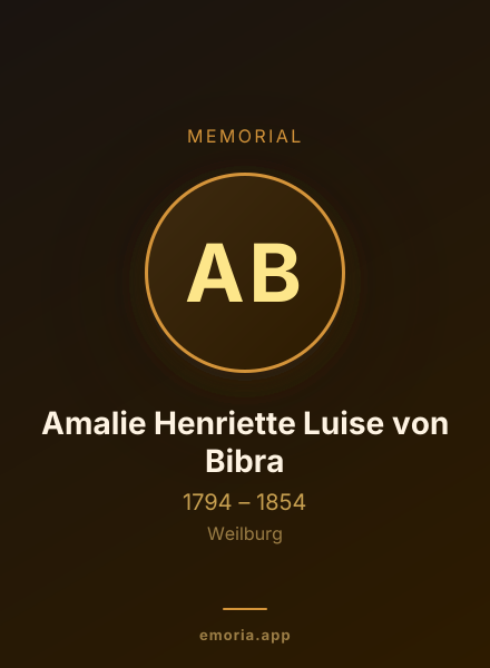 Memorial portrait of Amalie Henriette Luise von Bibra