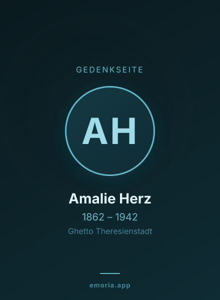 Gedenkportrait von Amalie Herz