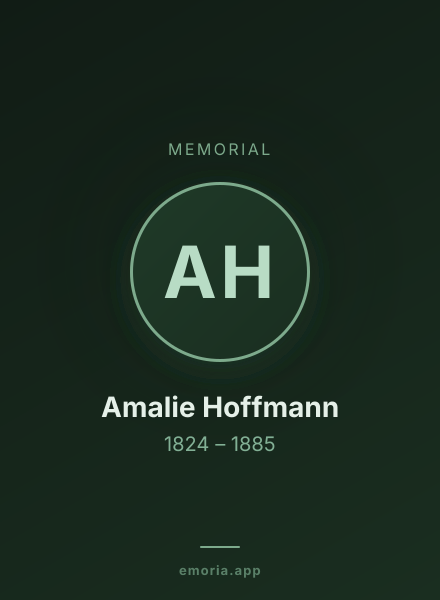 Memorial portrait of Amalie Hoffmann