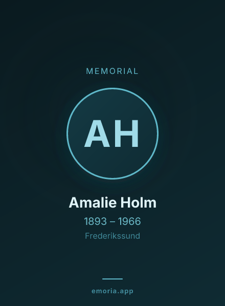 Memorial portrait of Amalie Holm