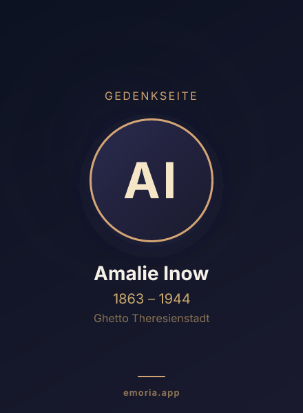 Gedenkportrait von Amalie Inow