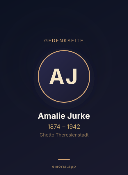 Gedenkportrait von Amalie Jurke