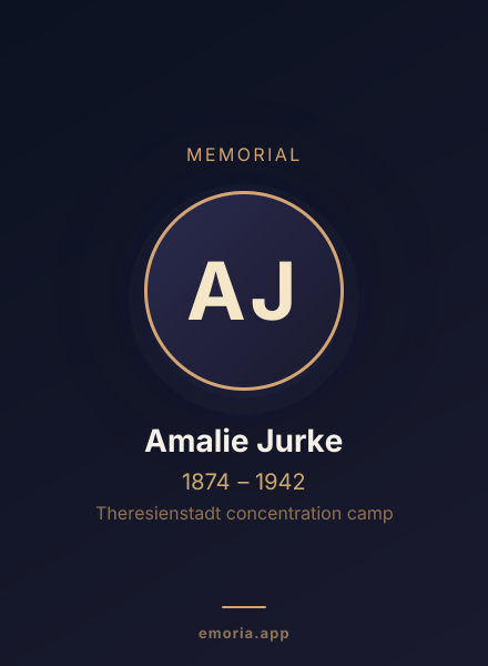 Memorial portrait of Amalie Jurke