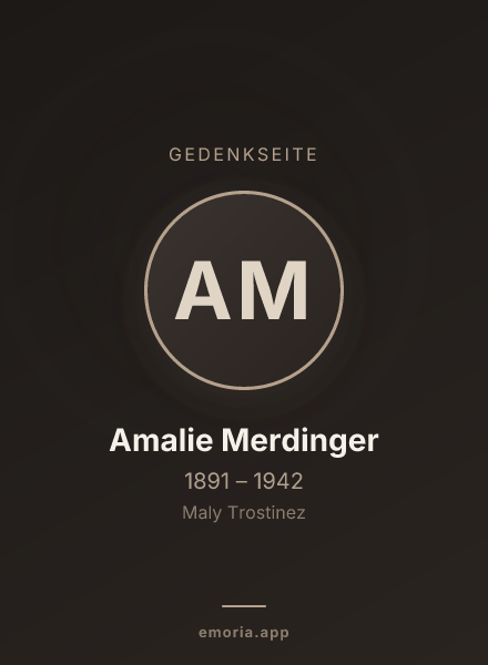 Gedenkportrait von Amalie Merdinger