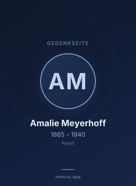 Gedenkportrait von Amalie Meyerhoff