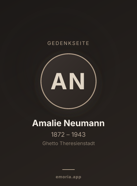 Gedenkportrait von Amalie Neumann