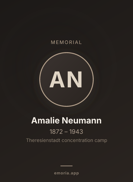 Memorial portrait of Amalie Neumann