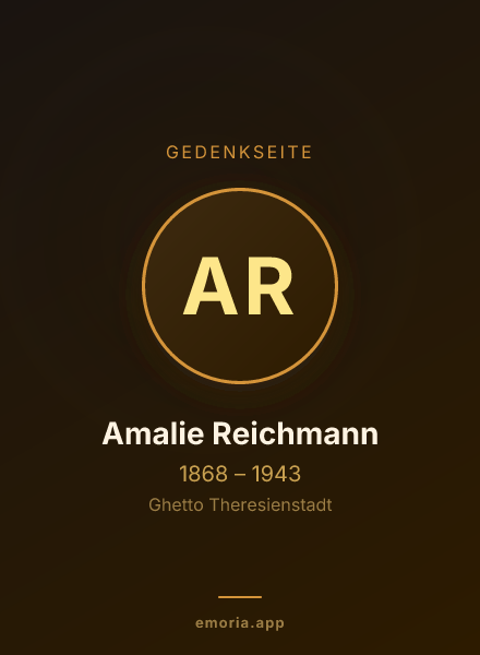 Gedenkportrait von Amalie Reichmann