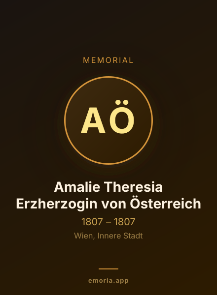 Memorial portrait of Amalie Theresia Erzherzogin von Österreich