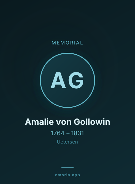 Memorial portrait of Amalie von Gollowin