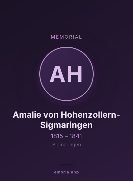 Memorial portrait of Amalie von Hohenzollern-Sigmaringen