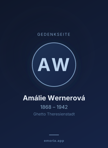 Gedenkportrait von Amálie Wernerová
