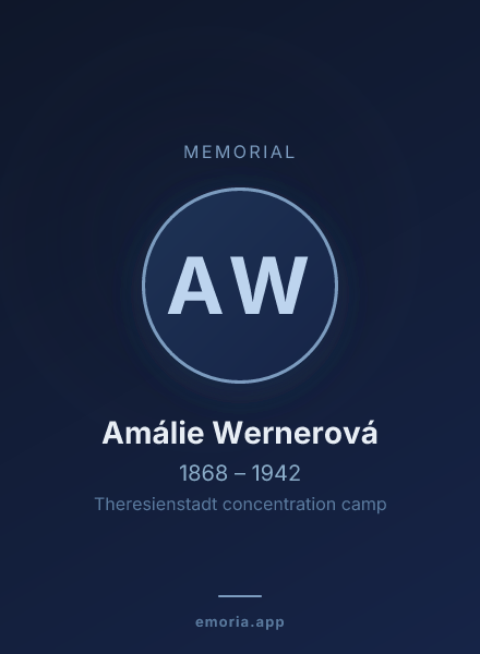 Memorial portrait of Amálie Wernerová