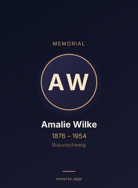 Memorial portrait of Amalie Wilke