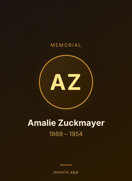 Memorial portrait of Amalie Zuckmayer