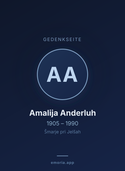 Gedenkportrait von Amalija Anderluh