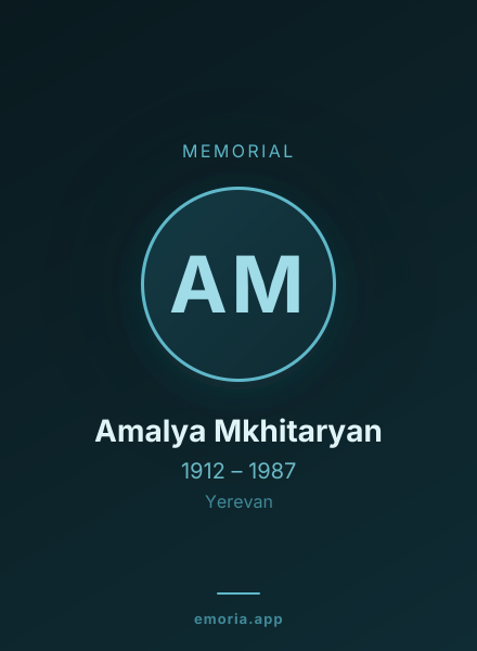 Memorial portrait of Amalya Mkhitaryan