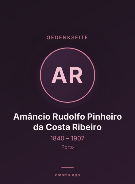 Gedenkportrait von Amâncio Rudolfo Pinheiro da Costa Ribeiro